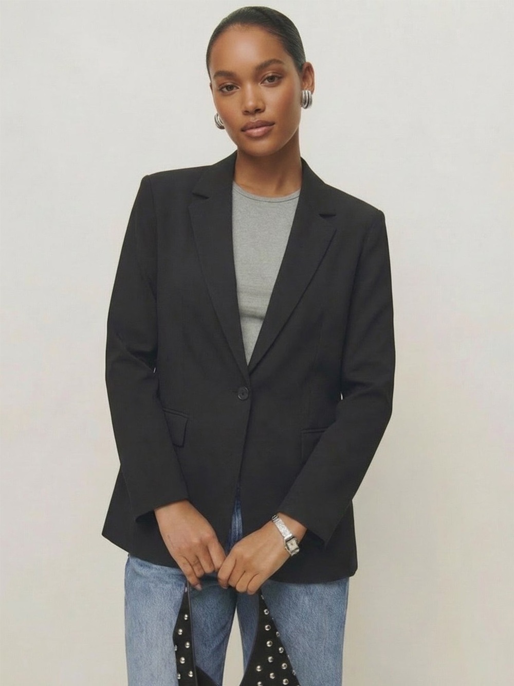 NWT New York & Company Black Tailored-Fit Blazer